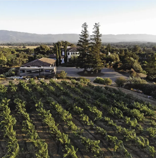 vina loriente estate house dron view from the air with vr 